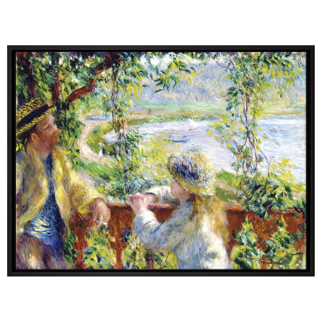 Gerahmter Kunstdruck Leinwandbild Am Wasser nahe des Sees von Pierre-Auguste Renoir