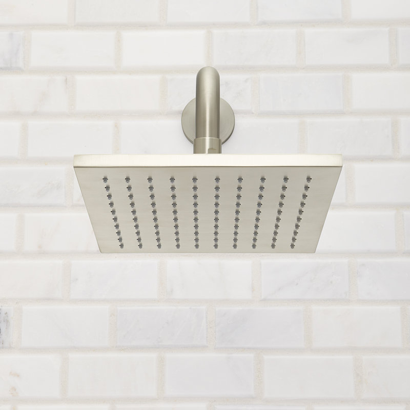 Kubos 2.5 GPM Rain Shower Head, Brushed Nickel, 2.5