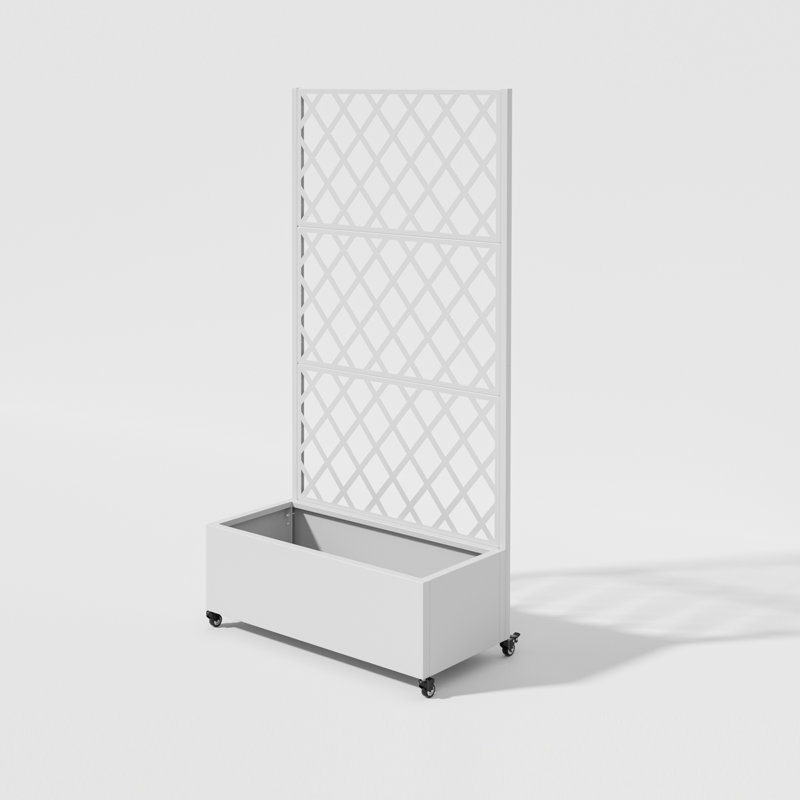 Boîte à fleurs pour l'extérieur Flora, Blanc