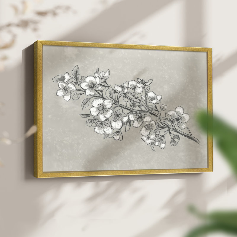 Petal Contrast I -Framed Print - Restickable, 11" H x 14" W