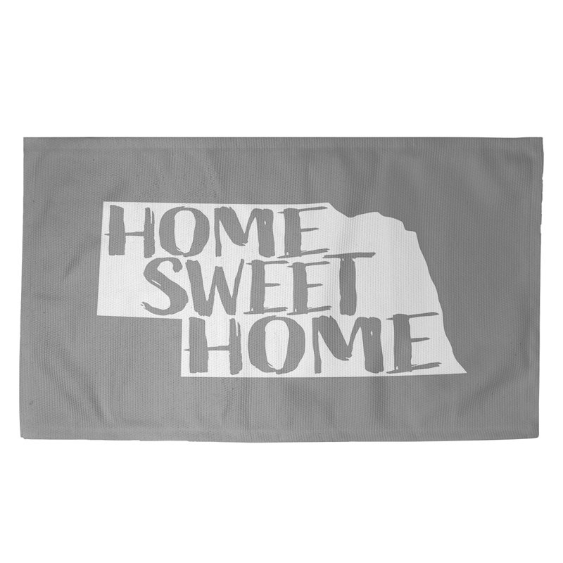 Tapis de zone gris doux home Nebraska, Rectangle 5 pi x 7 pi