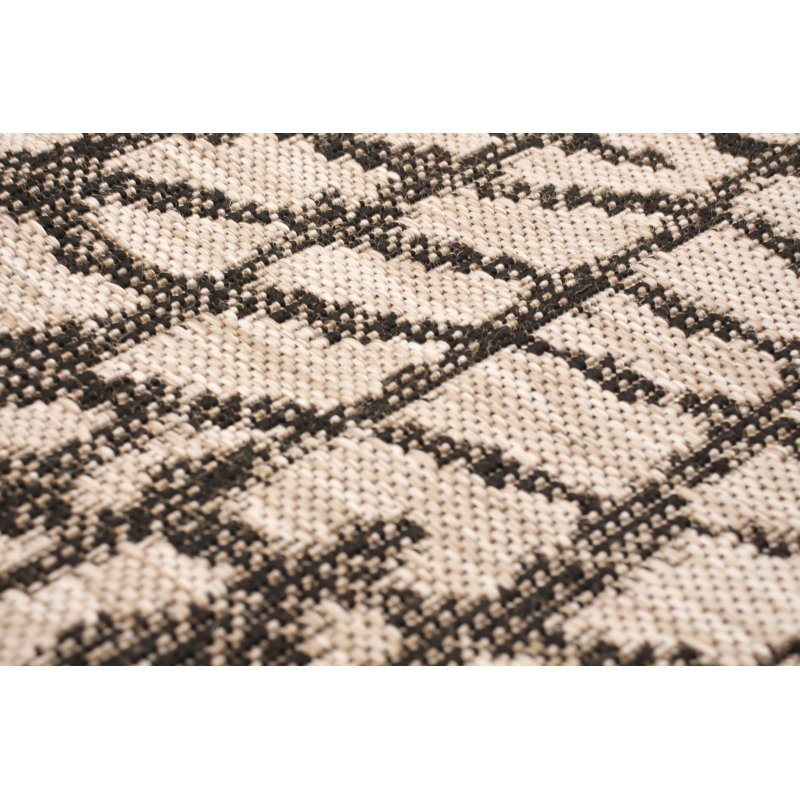 Tapis argenté/noir Joeann, Rectangle 5 pi 3 po x 7 pi 7 po