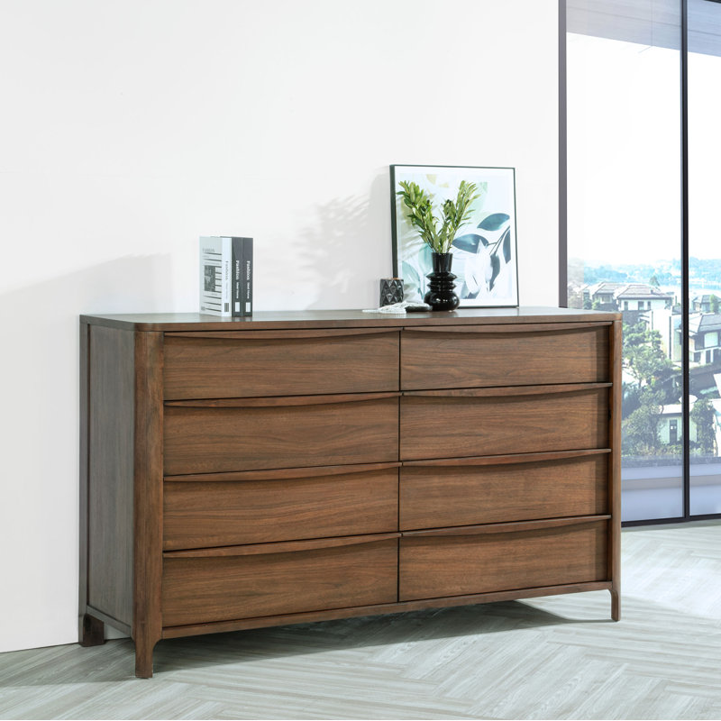 Commode 8 tiroirs Ilythia Noyer