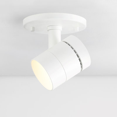 Parry 1-Light Spotlight With Adjustable Head, Integrated LED Bulb, Flush Mount Canopy, 3000K, 1370 Lumen