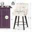 Tabouret de bar 26 po pivotant sur 360 ° à hauteur de comptoir 26 pi, chaises de îlot de cuisine avec pieds en bois-770741217-770696411