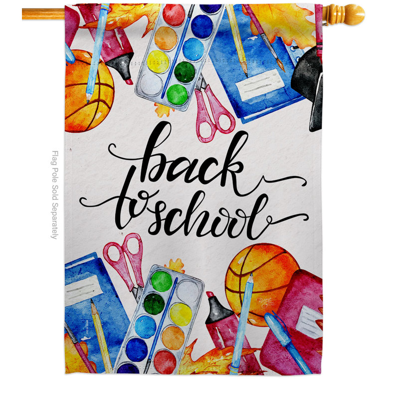 Double Sided 40'' H x 28'' W Polyester Graduation House Flag