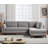 Bridgeview 109.8" Wide Chenille Fabric Cushion Back Upholstered L-Shaped Sectional Solid Wood Frame-112719014
