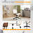 PU Trapezoid Curved Back Swivel Office Chair-937746452