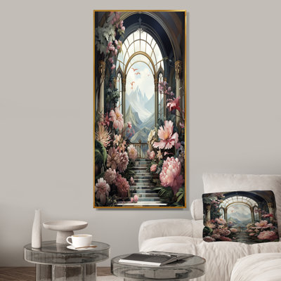 Eternal Stairs To The Mountain Castle - Fantasy Wall Art