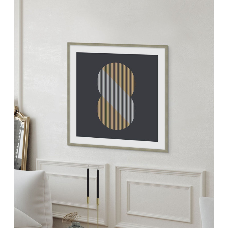 Works In Linear 1 Framed Print, 19.75" H x 19.75" W