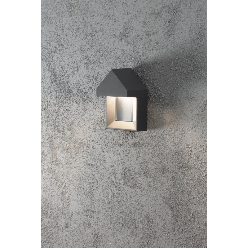 Integrated LED Outdoor Flush Mount, Dark Grey