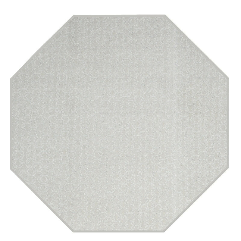 Tapis ivoire à motif géométrique, Octogone 12 pi