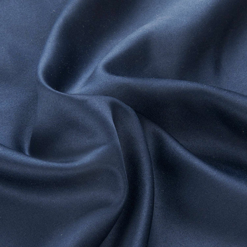 Taie d'oreiller en satin, Standard, Bleu marine