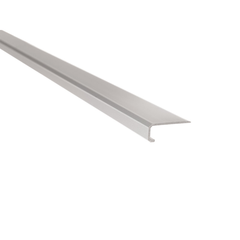 1" W x 46" L x 0.43" H Metal End Caps in Anodized Silver