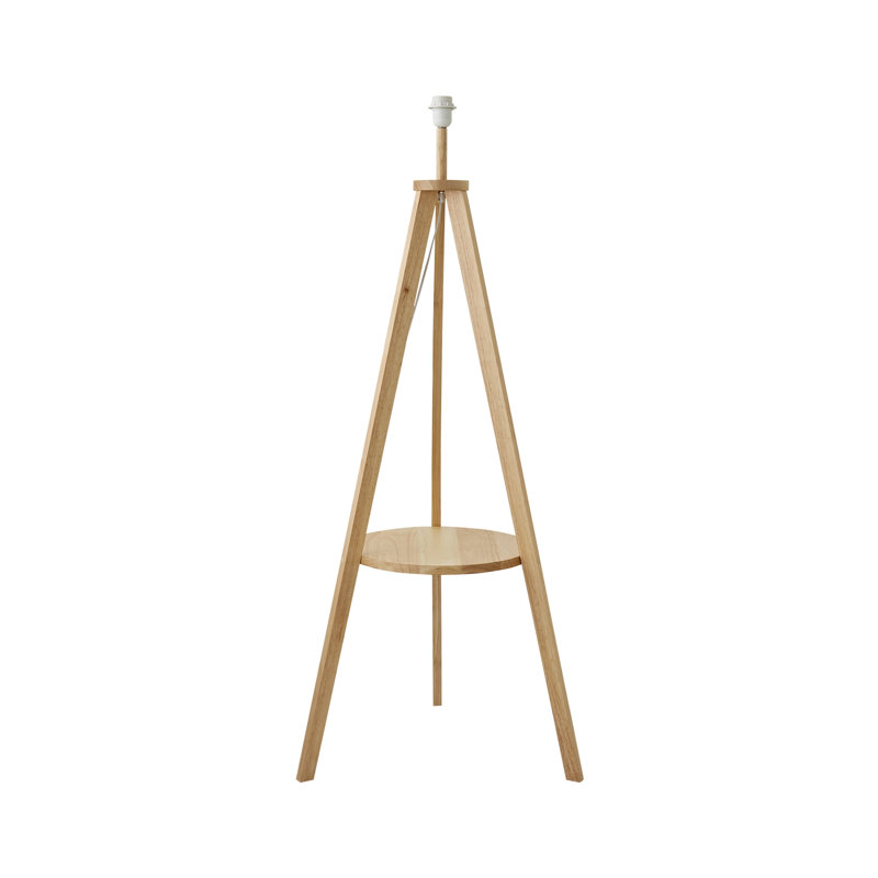 Silberman 130cm Tripod Floor Lamp, Light Wood