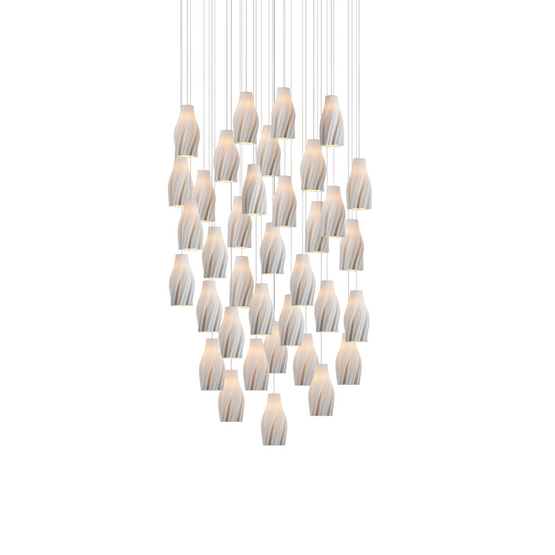 Posh 36-Light Round Multi-Drop Pendant