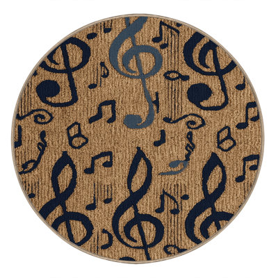  Washable Treble Clef and Bass Clef Designs Music Area Rug
