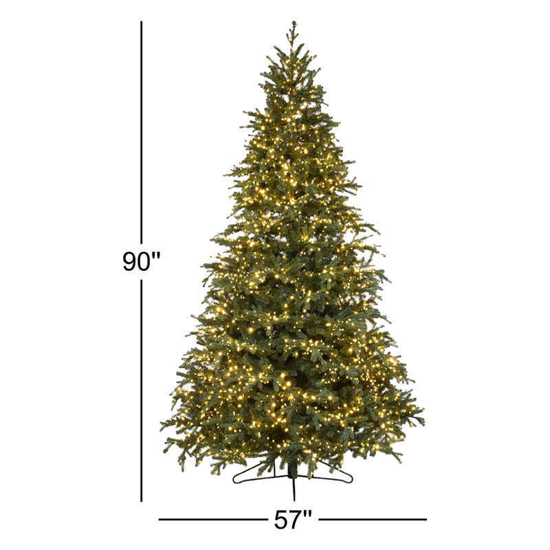 Carolina Fraser Lighted Artificial Christmas Tree, 7.5'