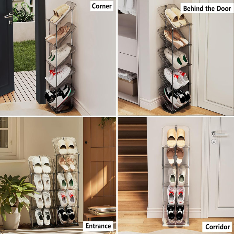 2-pack 5-tier Sloping Shoe Racks