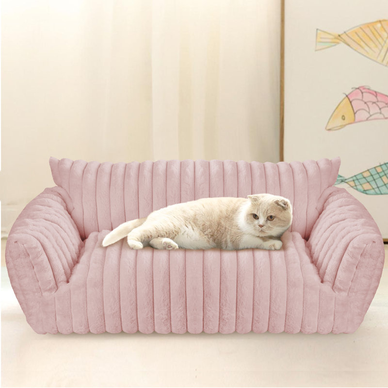 Lit pour animal de compagnie, H 10 po x l 30 po x P 20 po, Rose