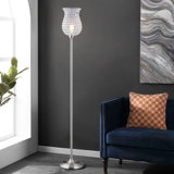Barkhamsted 70'' Nickel Torchiere Floor Lamp