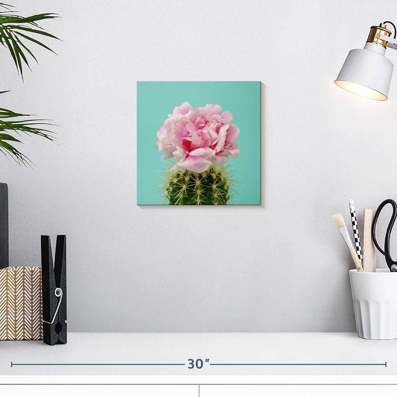Fleur de cactus rose Harnek, H 10 po x l 10 po