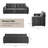 84.5" Loveseat Sofa with Tufted Feather Armrests, Sturdy Modern Couch for Living Room & Apartment-1429150562