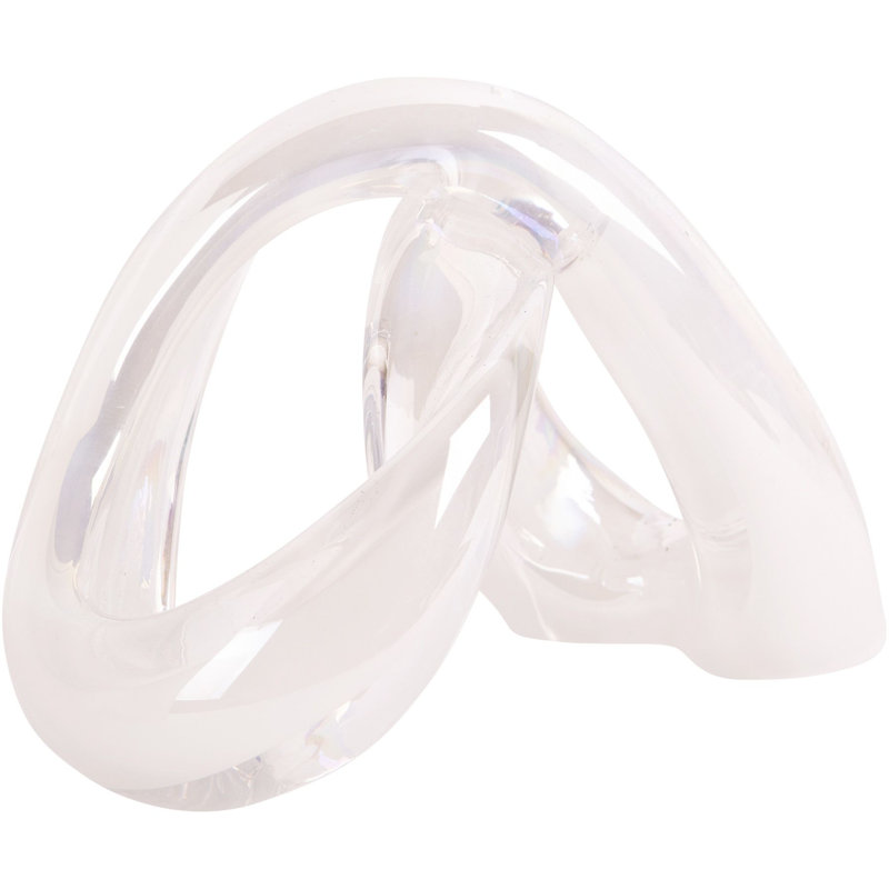  Verre bleu torsadé, Blanc