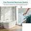 Baignoire autoportante moderne en acrylique de 55 po, baignoire ergonomique avec isolation à double couche, drain et trop-plein chromés