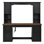 Bureau d'ordinateur Farmhouse avec arche avec huche, poste de travail Mid-Century en noyer avec station de charge et plateau à clavier, bureau d'écriture tout-en-un avec tiroir classeur pour bureau, bureau