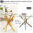 Square Pedestal Dining Set With 4 Luxury Faux Leather Dining Chairs-112246295-112869206