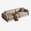 Coussin modulaire en cuir véritable-107285905-107285907-107285909