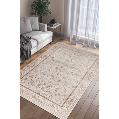 Rectangle Floral Indoor / Outdoor Area Rug