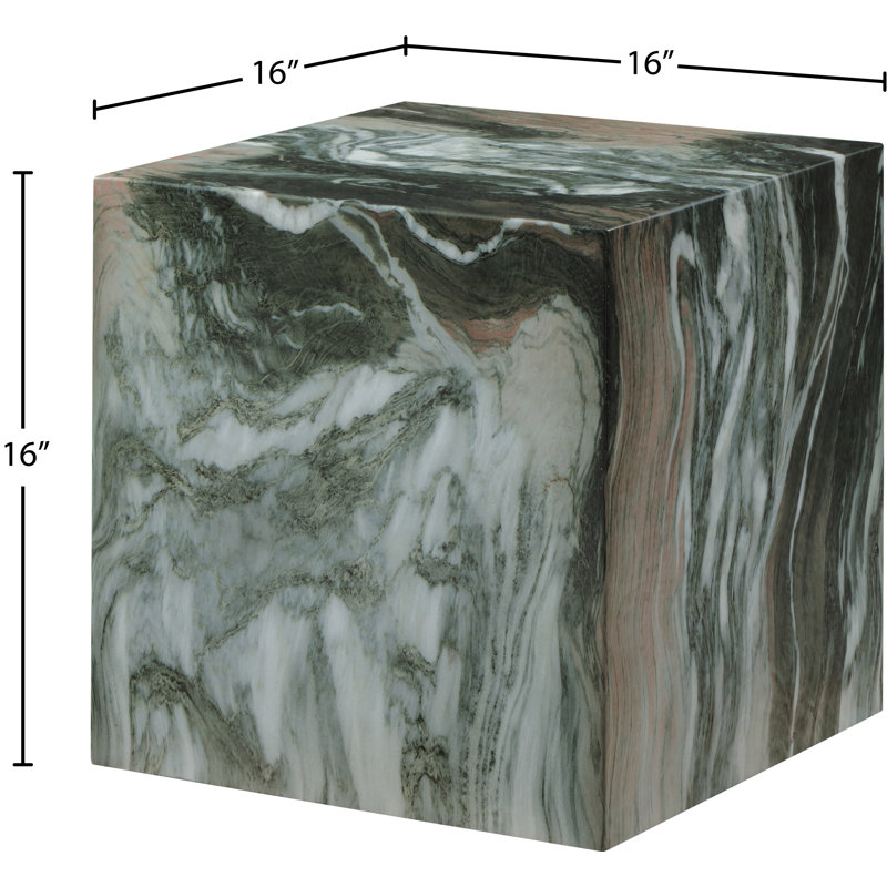 Table de bout intérieure / extérieure en béton fini Piazza Geffrey, Vert