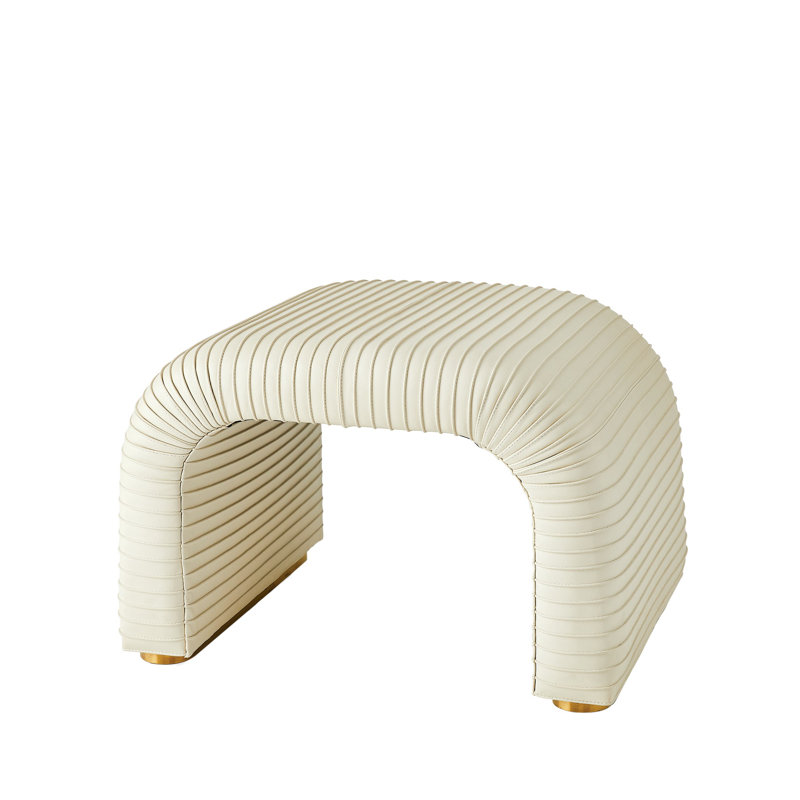 Delia Bar Stool-Antique Leather, White