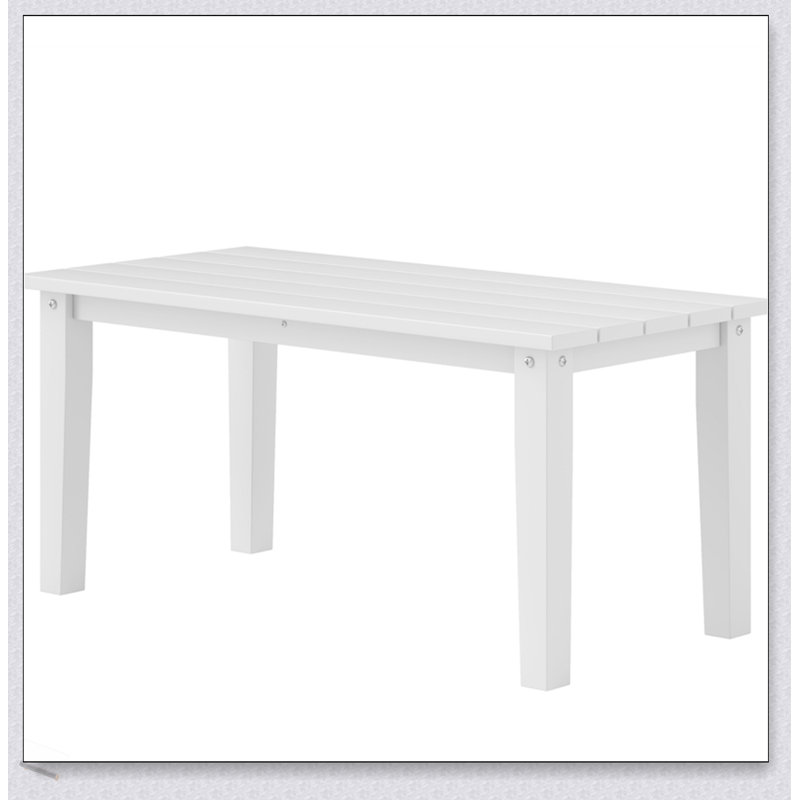 Table basse d'extérieur rectangulaire durable avec un design résistant aux intempéries, parfaite pour le patio et le balcon