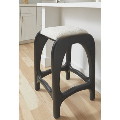Umbria Upholstered Counter Stool with Solid Wood Frame