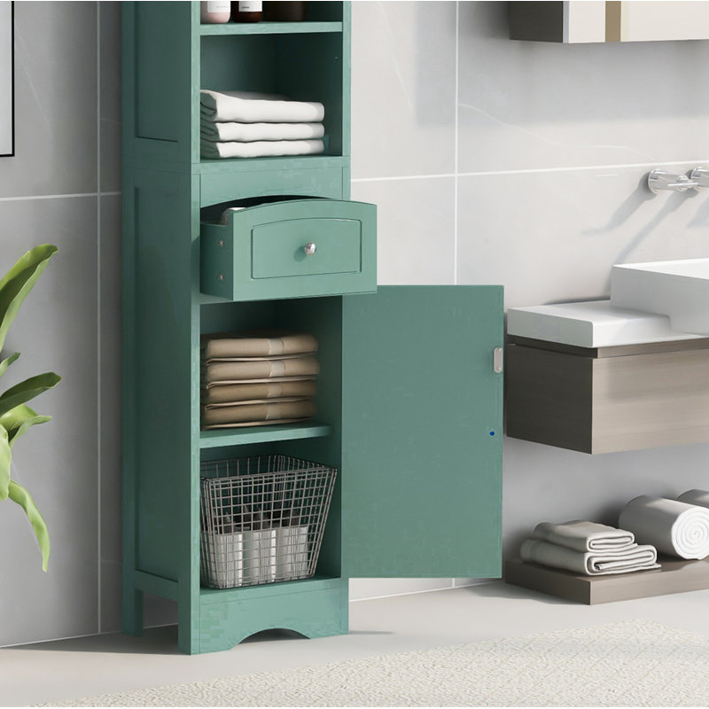 Grande armoire de rangement autoportante avec tiroir et tablette réglable