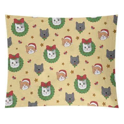 Tapisserie de noël de noël en polyester fêtes