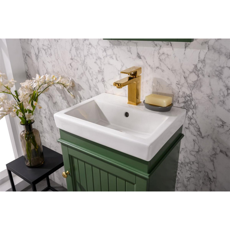 Ensemble de meuble-lavabo simple 17,5 po Malley, Vert Vogue