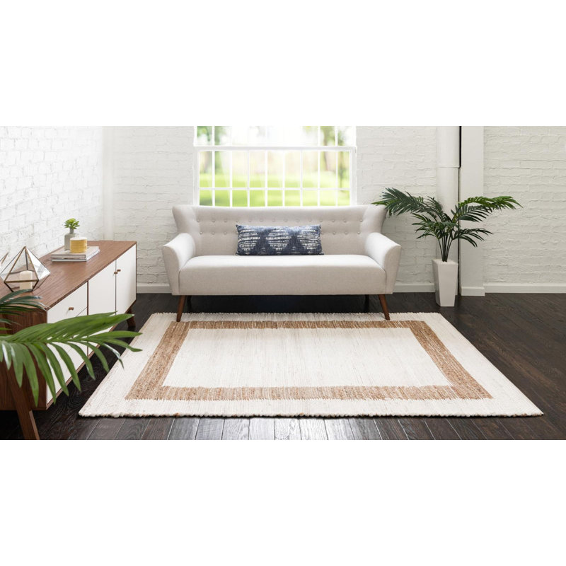 Tapis brun clair tressé Muenster, Rectangle 2 pi x 3 pi