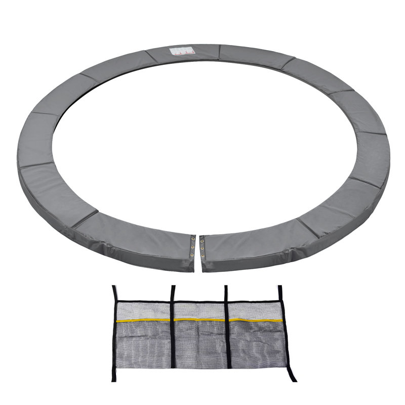 Coussin de trampoline avec ouverture, mousse épaisse de 0,8 po, housse de rechange pour ressort de sécurité, sac de rangement supplémentaire