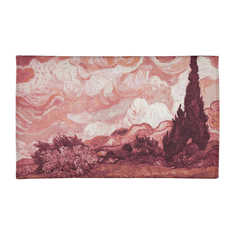 Tapis zone rouge wheatfield chenille, Rectangle 3 pi x 5 pi
