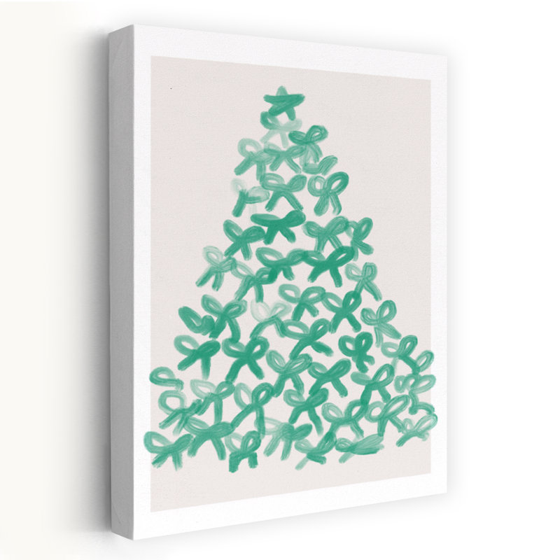 Contemporary Art Abstract Contemporary Christmas Tree Wall Art by Treechild - Wrapped Canvas Print, 30.48 cm H x 20.32 cm W