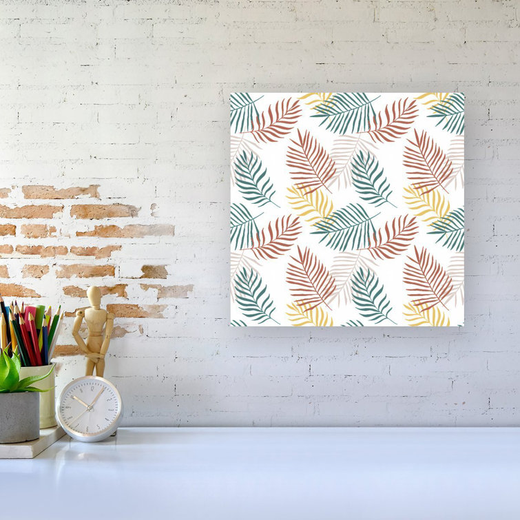 Palm Branches In Natural Colours - Wrapped Canvas Print