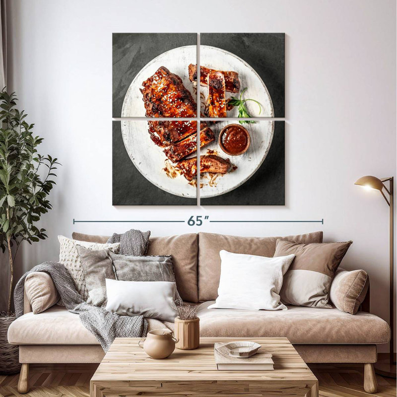 Yarlin Glazed Barbecue Ribs, 45" H x 45" W