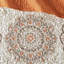Couette orange - Taille King/King, médaillons floraux, microfibre douce, 3 coussins décoratifs en tissu