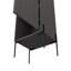 Meuble d'appoint Sealy Hight en mélamine et 4 tablettes, gris mat-1950330184