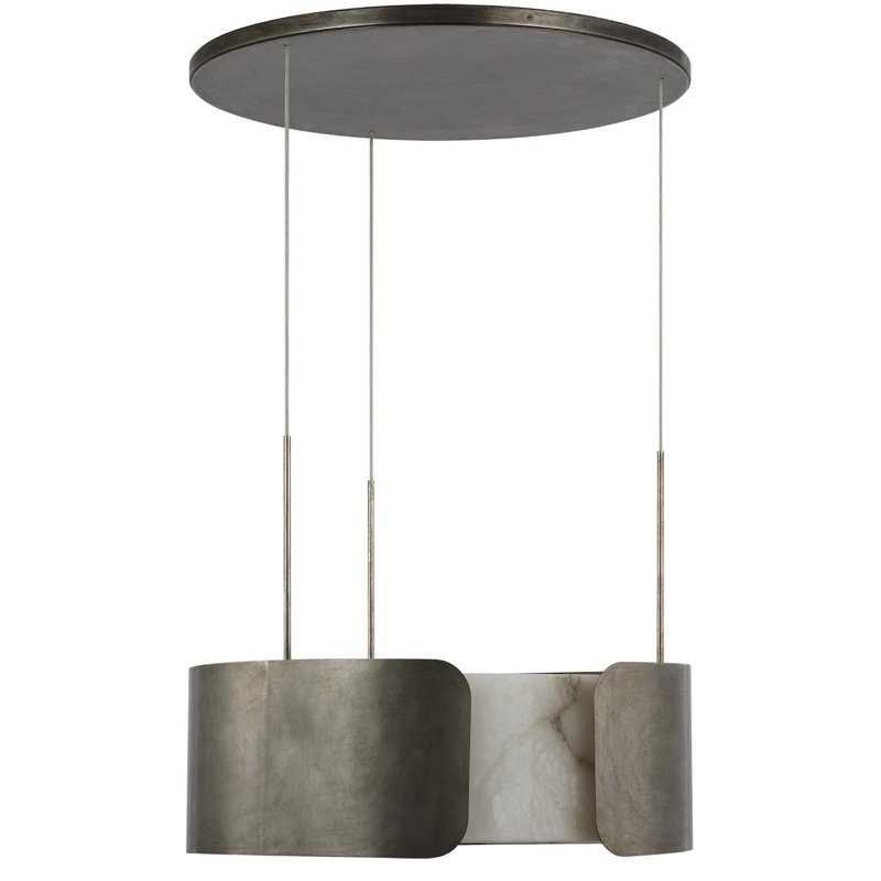 Anne-Marie Barton Armise 28" Drum Chandelier, Mottled Pewter