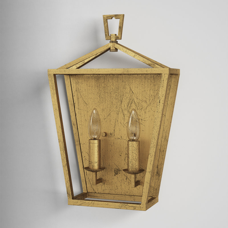 Arisztid Metro 2 - Light Dimmable Candle Wall Light, Distressed Gold